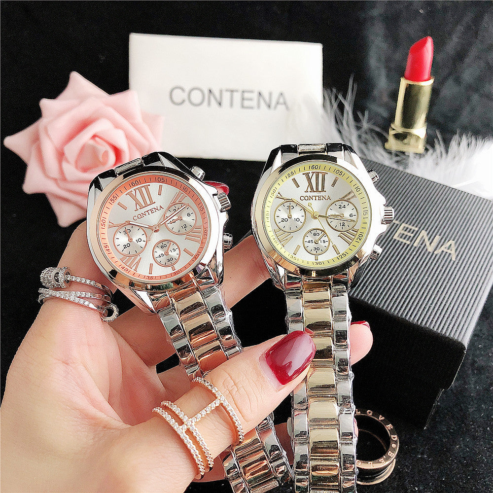 Women's Fashion Imitation Three Eyes Alloy Quartz Analog Wrist Watch - Watches for Women - DYAVOR®