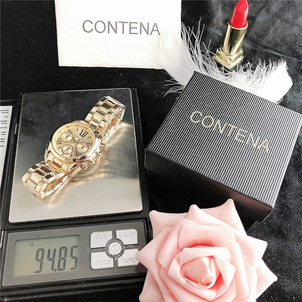 Women's Fashion Imitation Three Eyes Alloy Quartz Analog Wrist Watch - Watches for Women - DYAVOR®