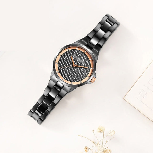 Women's Fashion Quartz Movement Rhinestone Decor Stainless Steel Watch - Watches for Women - DYAVOR®