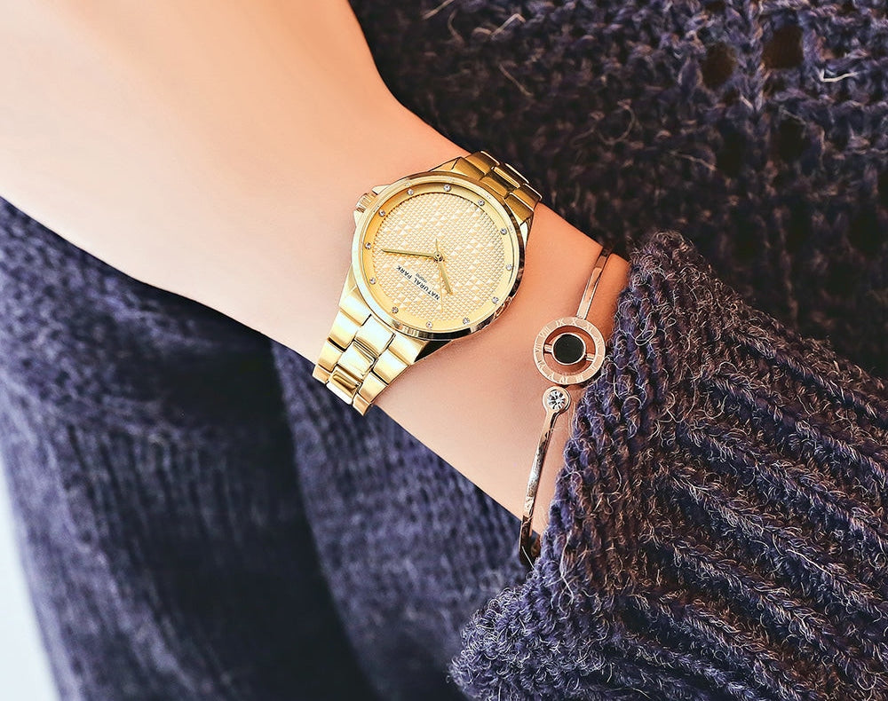 Women's Fashion Quartz Movement Rhinestone Decor Stainless Steel Watch - Watches for Women - DYAVOR®