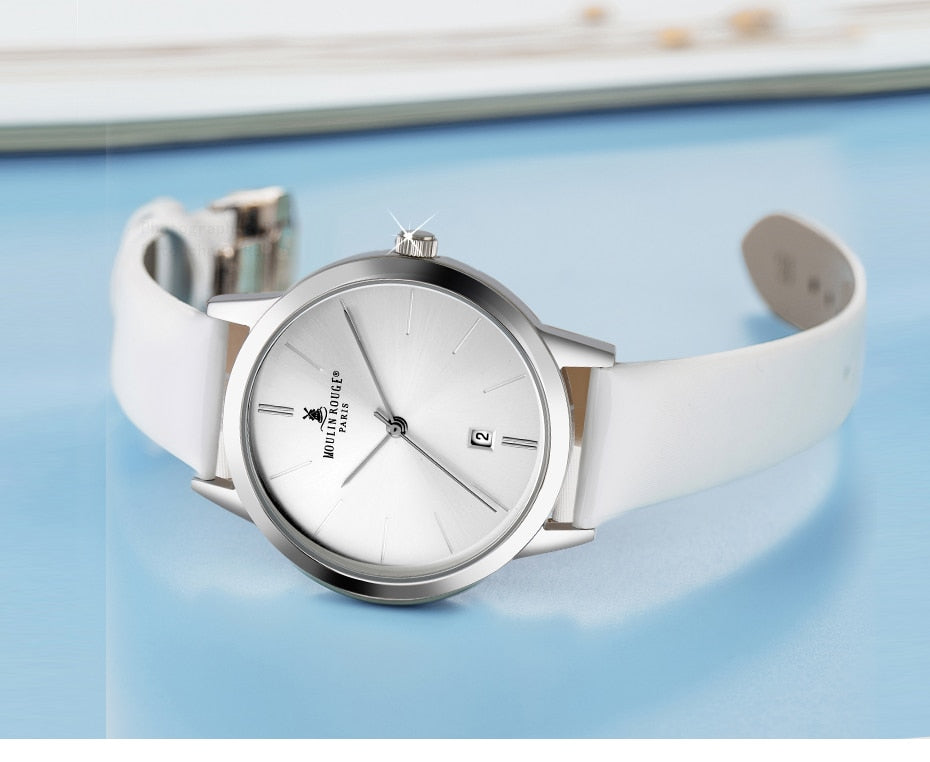 Women's Casual Waterproof Calendar Window Leather Strap Wristwatch - Watches for Women - DYAVOR®