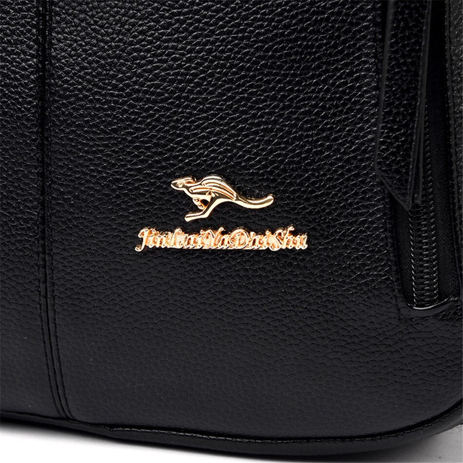 Women's Fashion Vintage Leather Multi-pocket Rucksack Travel Backpack - Backpacks - DYAVOR®