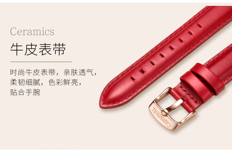 Women's Luxury Automatic Date Rhinestone Mechanical Leather Dress Watch - Watches for Women - DYAVOR®