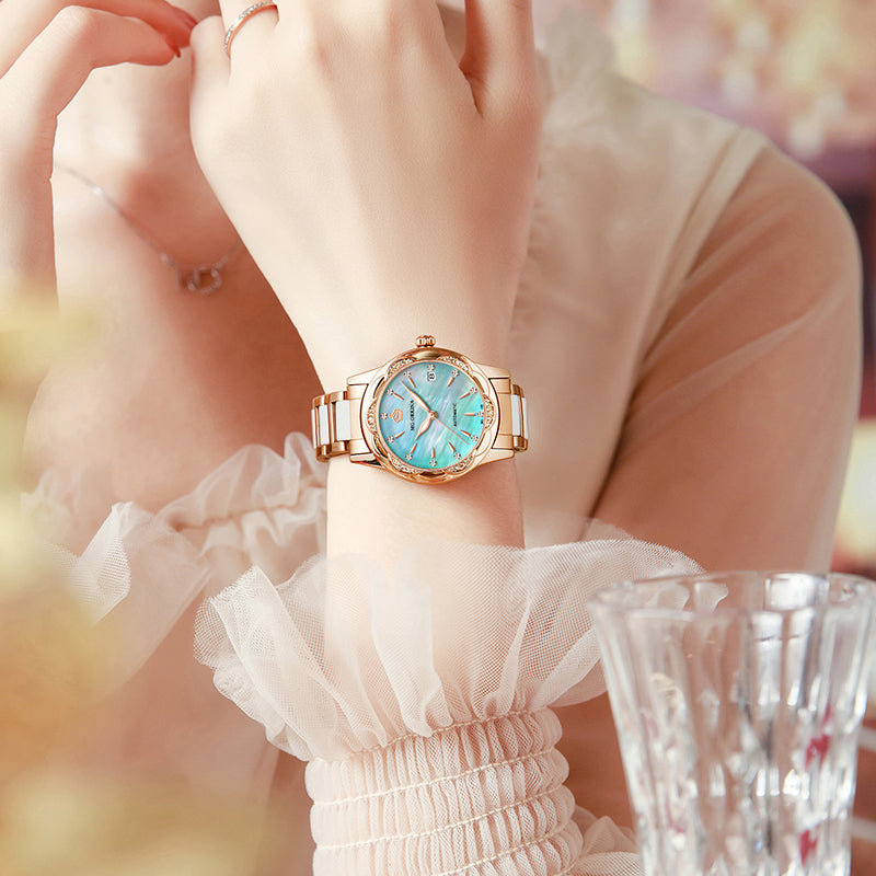 Women's Luxury Diamond Automatic Self-Wind Mechanical Wrist Watch - Watches for Women - DYAVOR®