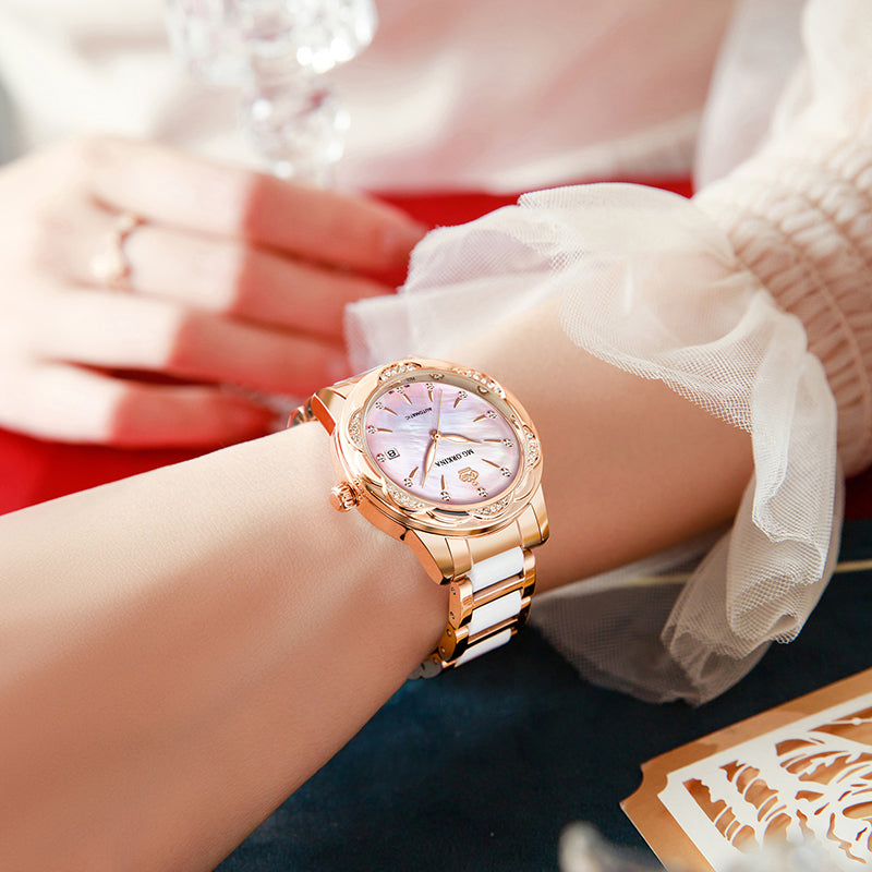 Women's Luxury Diamond Automatic Self-Wind Mechanical Wrist Watch - Watches for Women - DYAVOR®