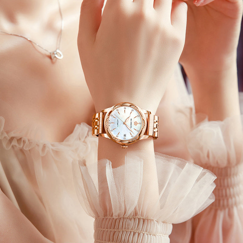 Women's Luxury Diamond Automatic Self-Wind Mechanical Wrist Watch - Watches for Women - DYAVOR®