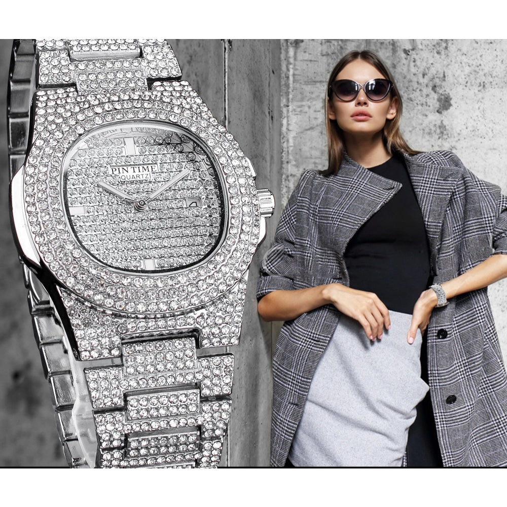 Women's Luxury Diamond Square Shape Quartz Waterproof Wristwatch - Watches for Women - DYAVOR®