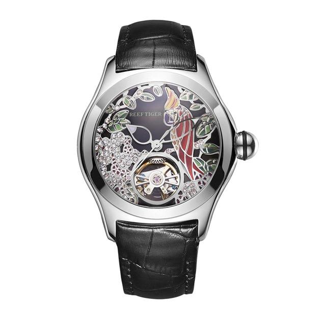Women's Luxury Fashion Rose Gold Pink Dial Leather Strap Mechanical Watches - Watches for Women - DYAVOR®