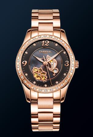 Women's Luxury Rhinestone Automatic Mechanical Date Wrist Watch - Watches for Women - DYAVOR®