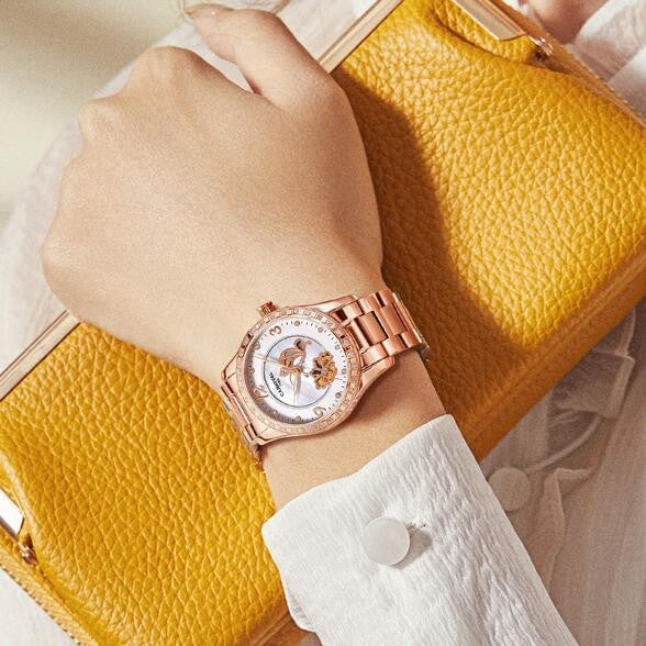 Women's Luxury Rhinestone Automatic Mechanical Date Wrist Watch - Watches for Women - DYAVOR®