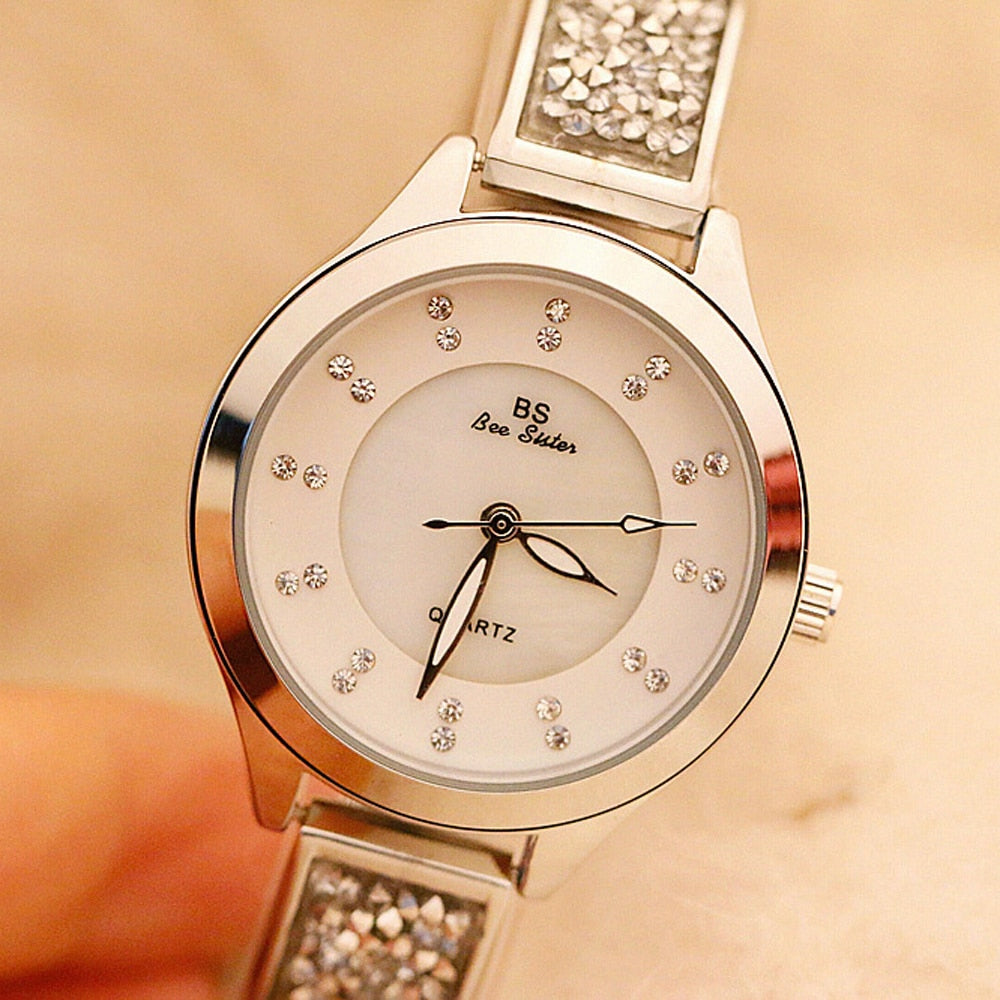 Women's Luxury Rhinestone Stainless Steel Quartz Bracelet Watch - Watches for Women - DYAVOR®