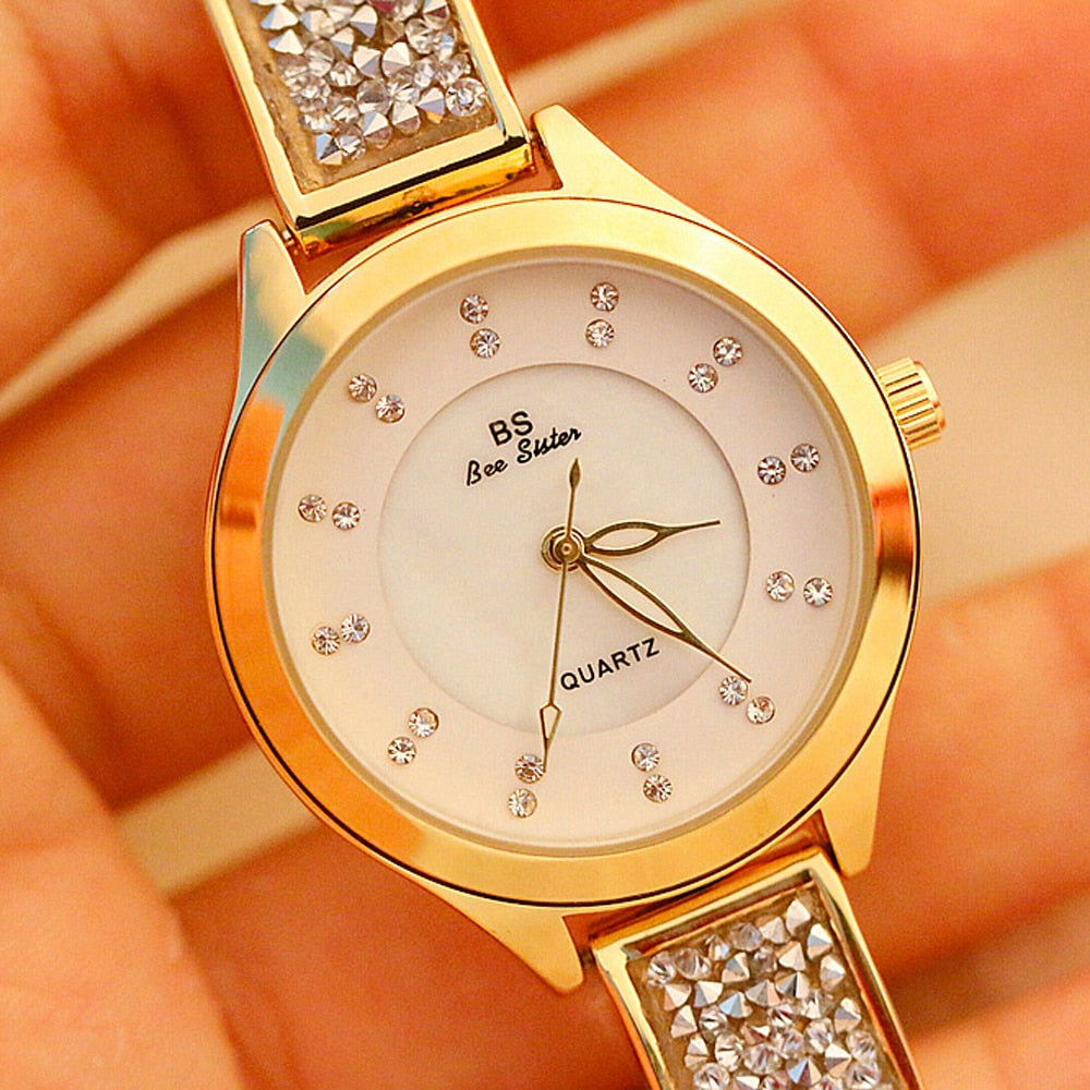 Women's Luxury Rhinestone Stainless Steel Quartz Bracelet Watch - Watches for Women - DYAVOR®