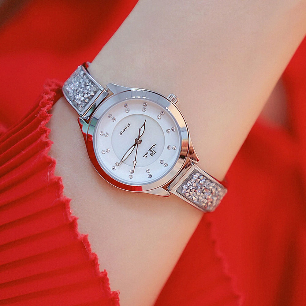 Women's Luxury Rhinestone Stainless Steel Quartz Bracelet Watch - Watches for Women - DYAVOR®