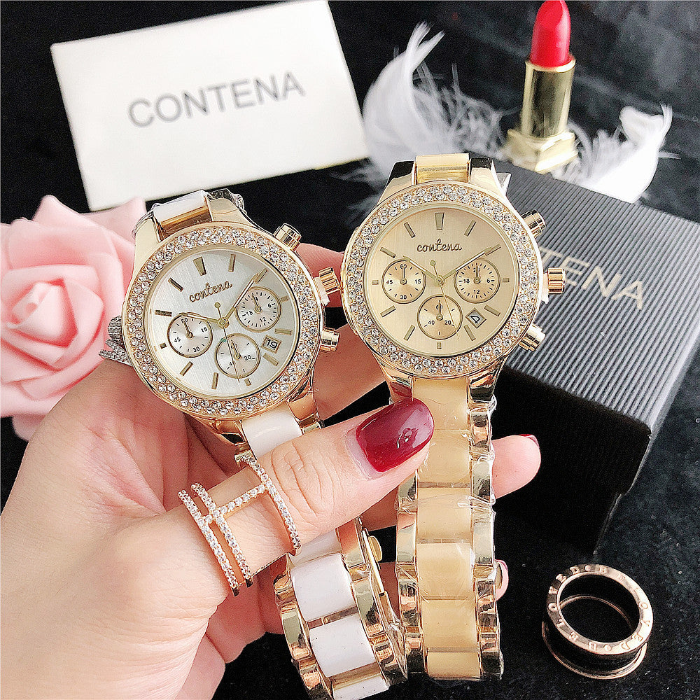 Women's Luxury White Fashion Stainless Steel Quartz Movement Watch - Watches for Women - DYAVOR®