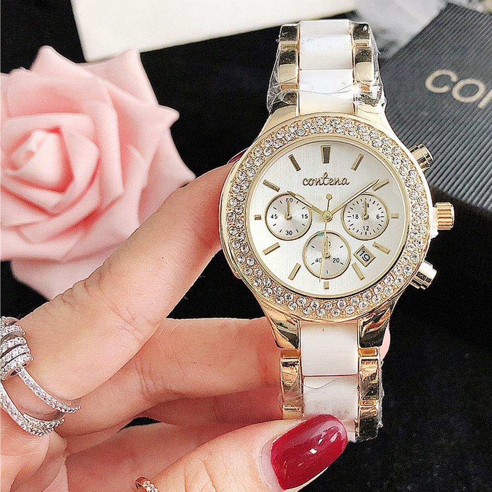 Women's Luxury White Fashion Quartz Movement Stainless Steel Watch - Watches for Women - DYAVOR®