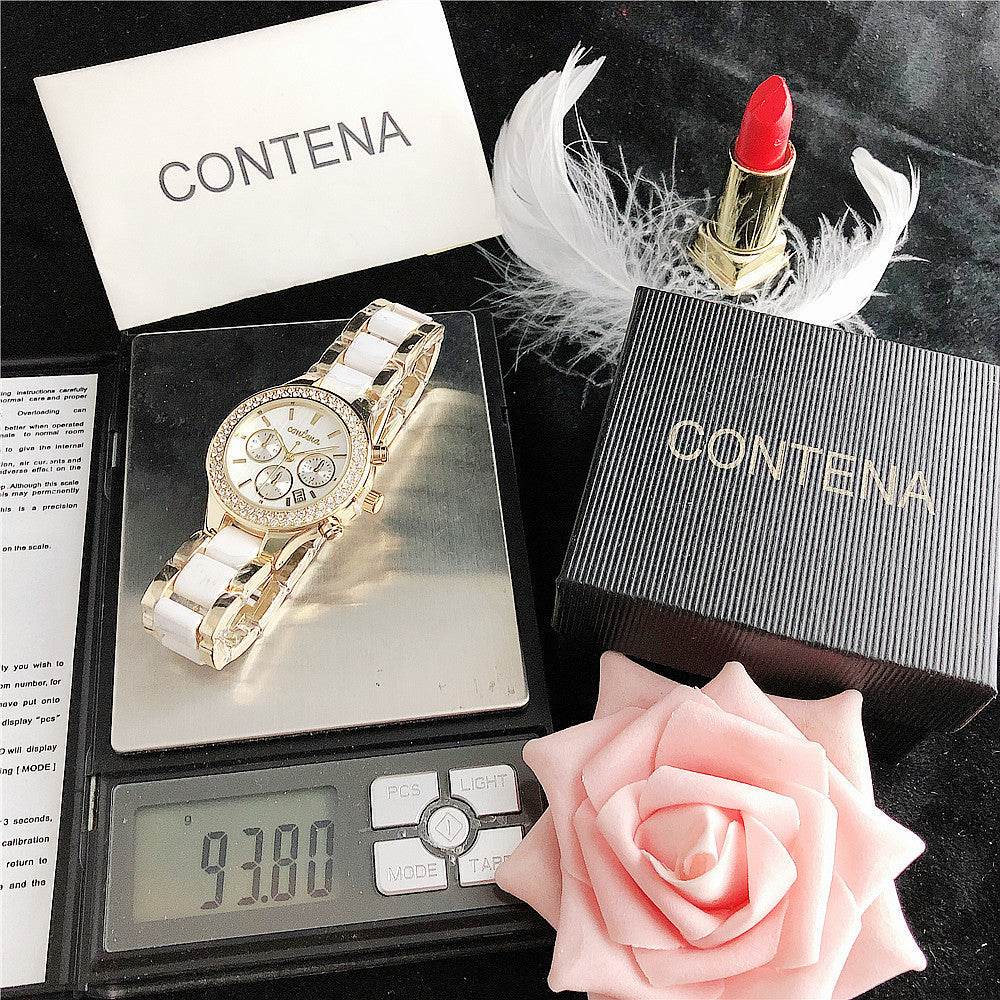 Women's Luxury White Fashion Quartz Movement Stainless Steel Watch - Watches for Women - DYAVOR®
