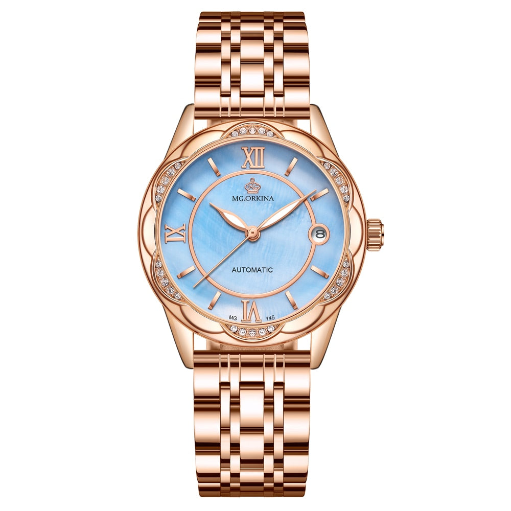 Women's Mechanical Stainless Steel Luminous Hands Bracelet Watch - Watches for Women - DYAVOR®