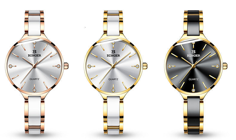 Women's Quartz Movement Ceramic Band Water Resistant Wrist Watch - Watches for Women - DYAVOR®