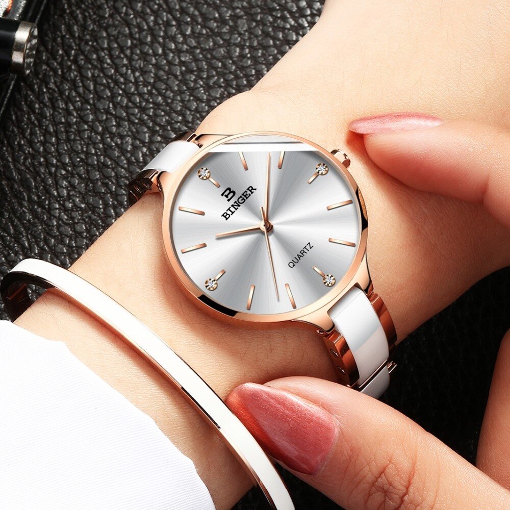 Women's Quartz Movement Ceramic Band Water Resistant Wrist Watch - Watches for Women - DYAVOR®