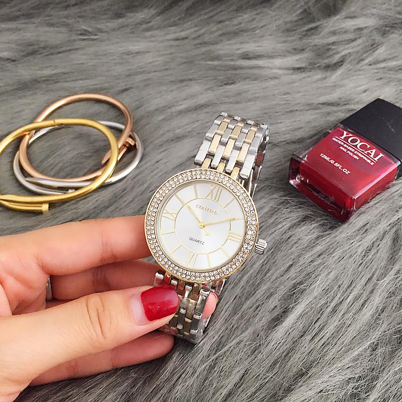 Women's Rhinestone Rose Gold Round Shaped Quartz Wristwatches - Watches for Women - DYAVOR®