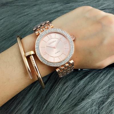 Women's Rhinestone Rose Gold Round Shaped Quartz Wristwatches - Watches for Women - DYAVOR®