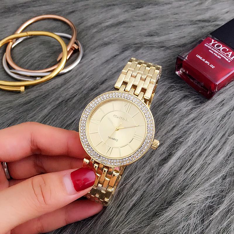 Women's Rhinestone Rose Gold Round Shaped Quartz Wristwatches - Watches for Women - DYAVOR®