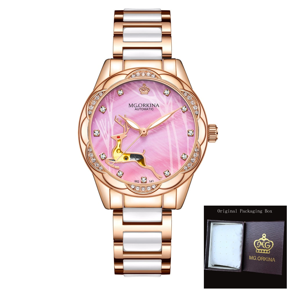 Women's Stainless Steel Crystal Diamond Luminous Hands WristWatch - Watches for Women - DYAVOR®