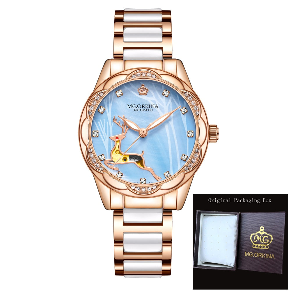 Women's Stainless Steel Crystal Diamond Luminous Hands WristWatch - Watches for Women - DYAVOR®