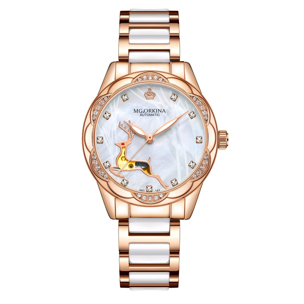 Women's Stainless Steel Crystal Diamond Luminous Hands WristWatch - Watches for Women - DYAVOR®