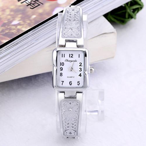 Women's Vintage Luxury Gold + Silver Rectangle Dial Carved Watches - Watches for Women - DYAVOR®