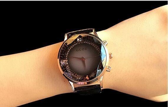 Women's Waterproof Rhinestone Quartz Lady Watch in Genuine Leather - Watches for Women - DYAVOR®