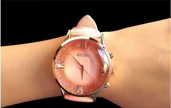 Women's Waterproof Rhinestone Quartz Lady Watch in Genuine Leather - Watches for Women - DYAVOR®