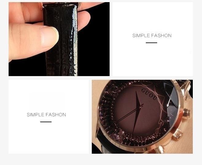 Women's Waterproof Rhinestone Quartz Lady Watch in Genuine Leather - Watches for Women - DYAVOR®