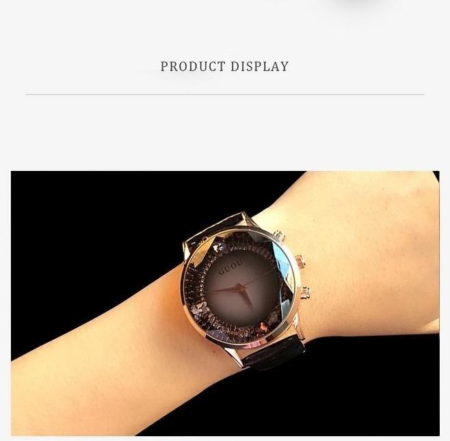 Women's Waterproof Rhinestone Quartz Lady Watch in Genuine Leather - Watches for Women - DYAVOR®