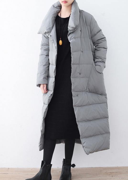 women silver down jacket woman casual v neck winter jacket thick warm fine overcoat - - DYAVOR®