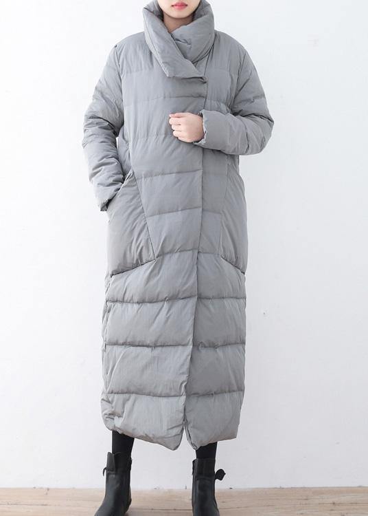 women silver down jacket woman casual v neck winter jacket thick warm fine overcoat - - DYAVOR®