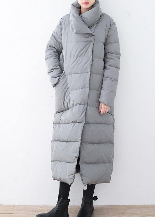 women silver down jacket woman casual v neck winter jacket thick warm fine overcoat - - DYAVOR®