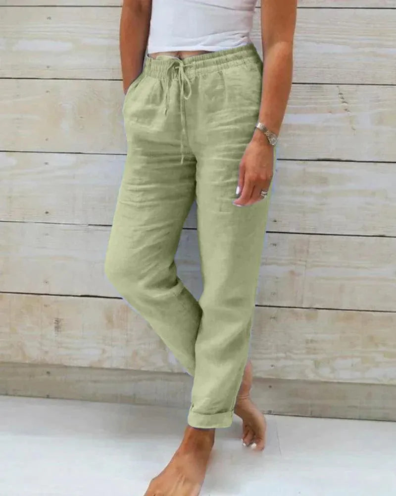  Linen Pants Ladies - Casual Chic - 100% Premium Linen - Perfect for Summer - 05/112024 1 - DYAVOR® 