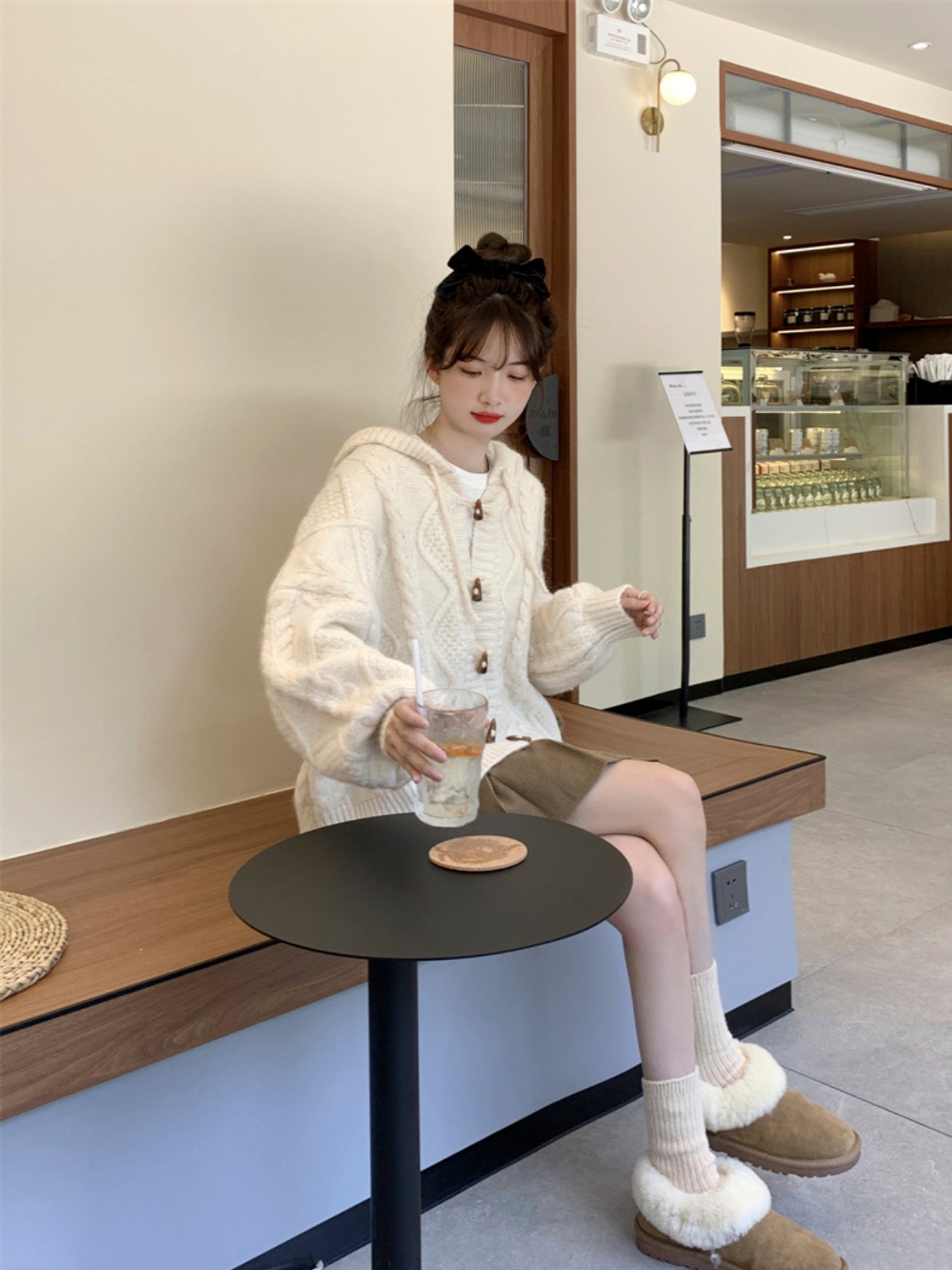  Powder Blue Horn Button Sweater: Embrace Cozy and Casual Style for 2023 Spring and Autumn -  - DYAVOR® 