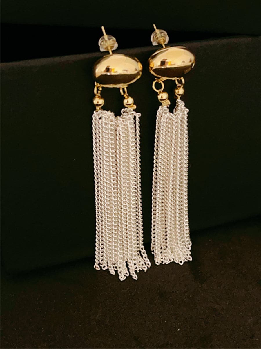  Chain Tassel Party Earrings MSE00143 - Earrings - DYAVOR® 