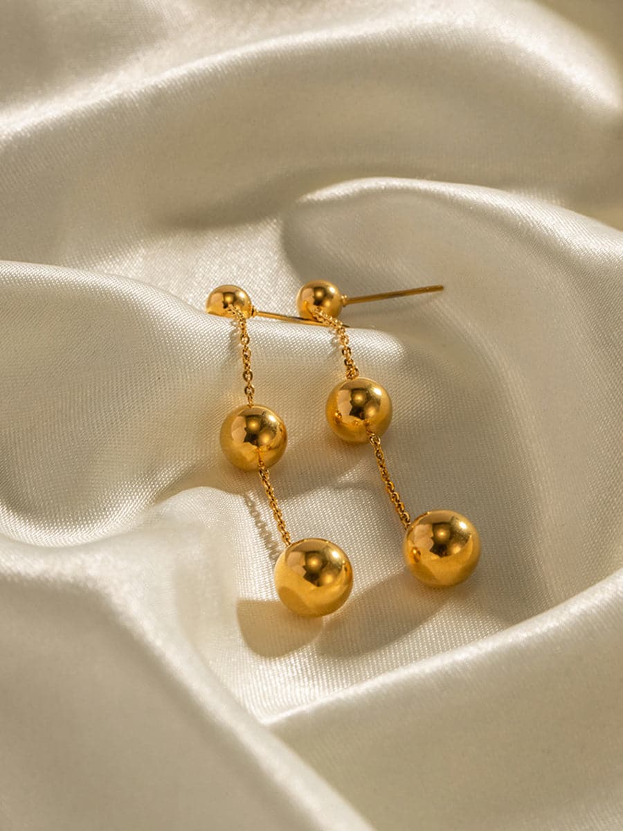  Simple Ball Bead Pendant Earrings MSE00150 - Earrings - DYAVOR® 