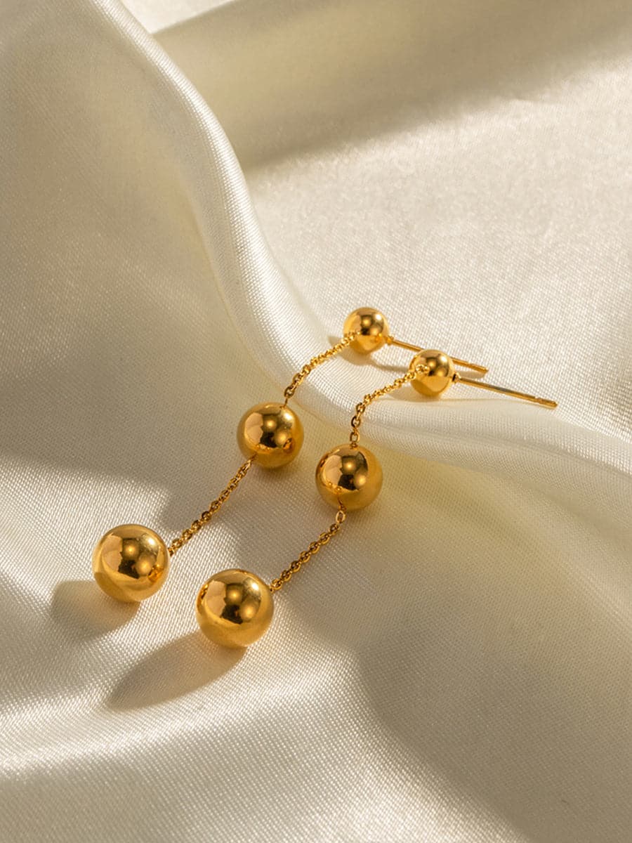  Simple Ball Bead Pendant Earrings MSE00150 - Earrings - DYAVOR® 