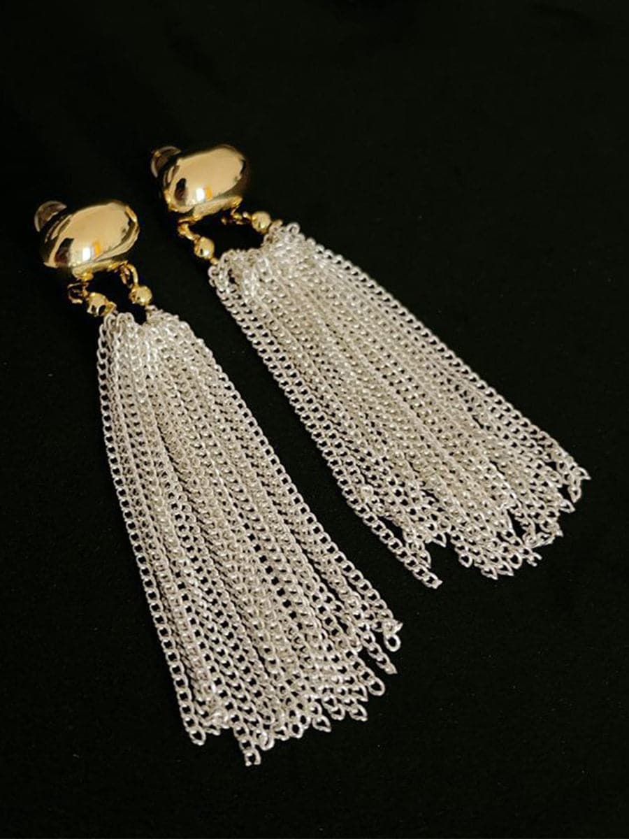  Chain Tassel Party Earrings MSE00143 - Earrings - DYAVOR® 