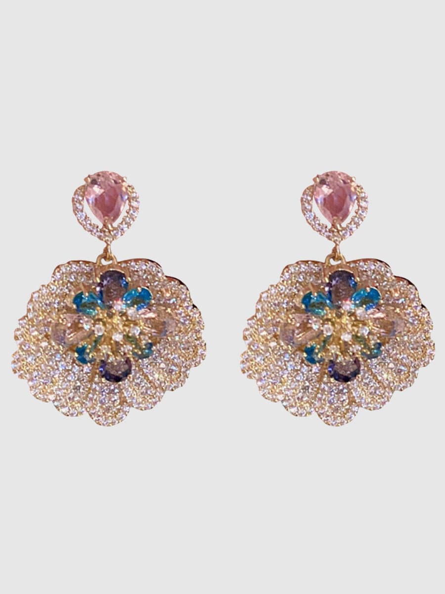  Fan Leaf Flower Earrings MSE101010 - Earrings - DYAVOR® 