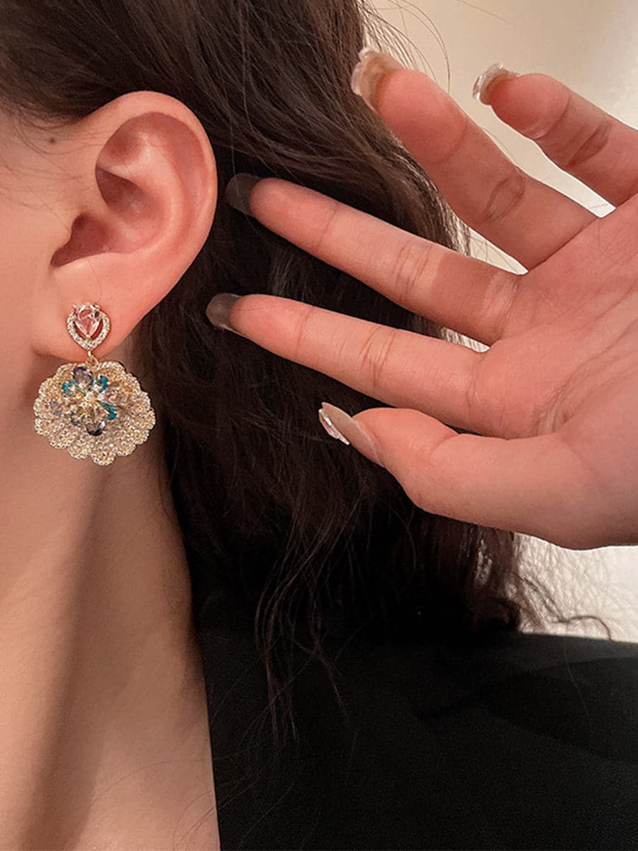  Fan Leaf Flower Earrings MSE101010 - Earrings - DYAVOR® 