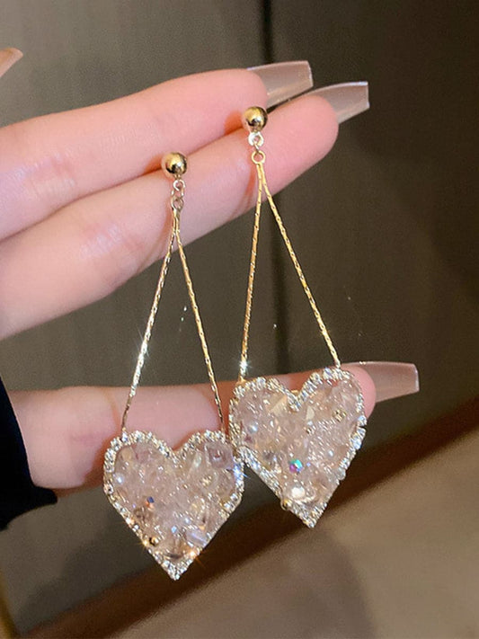  Crystal Heart Earrings MSE101009 - Earrings - DYAVOR® 