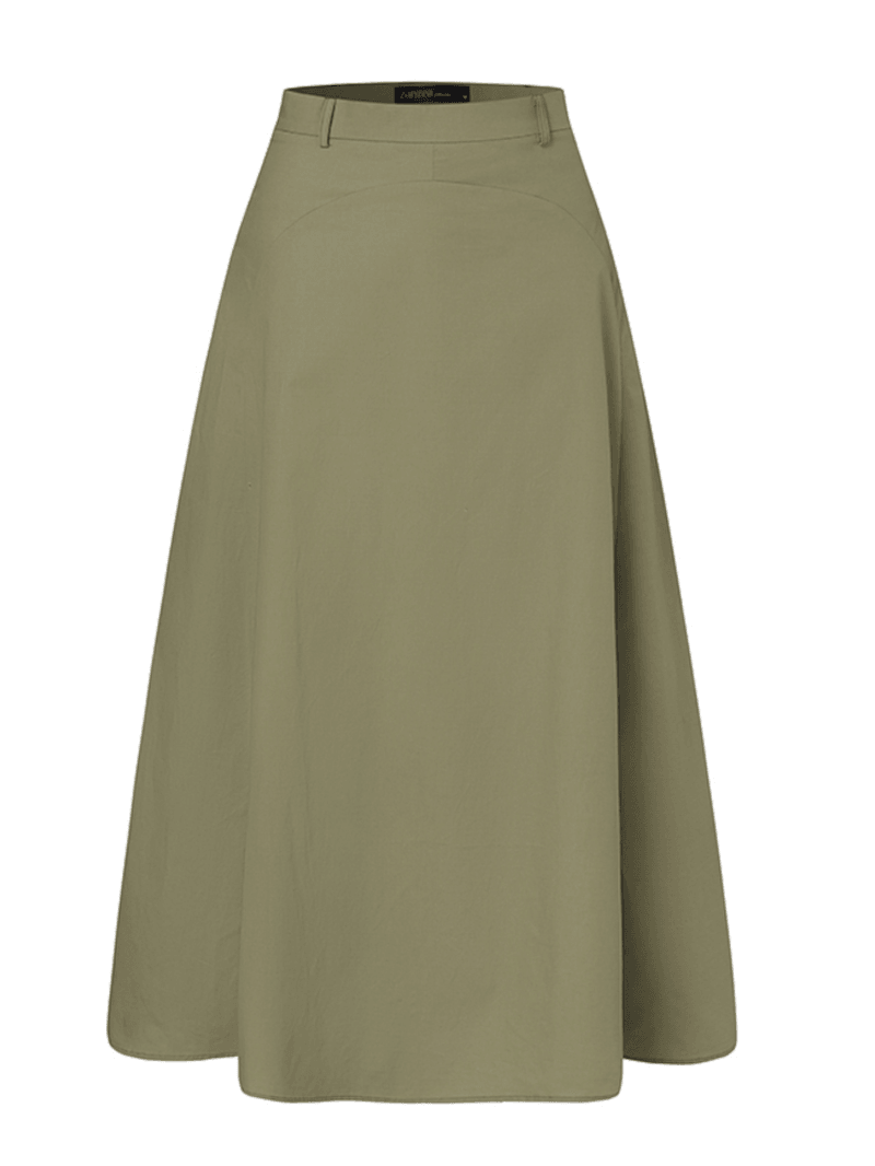  100% Cotton Solid Side Zipper Spliced Casual Loose Skirt for Women - Perfect for All Seasons - Skirts - DYAVOR® 