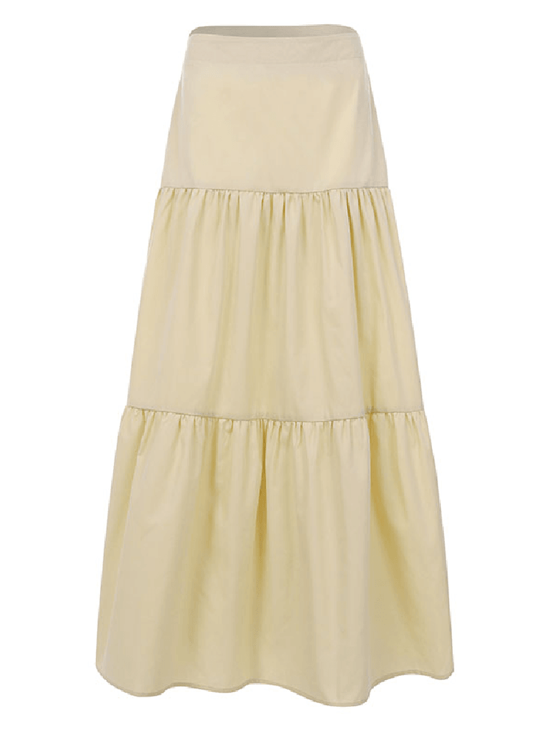  Women'S Casual Loose Simple Skirts with Side Zipper - Skirts - DYAVOR® 