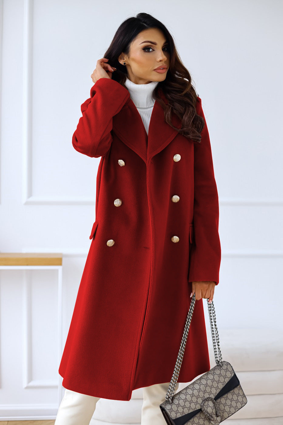  Double-breasted wool coat for women - Nina - 26/102024 1 - DYAVOR® 