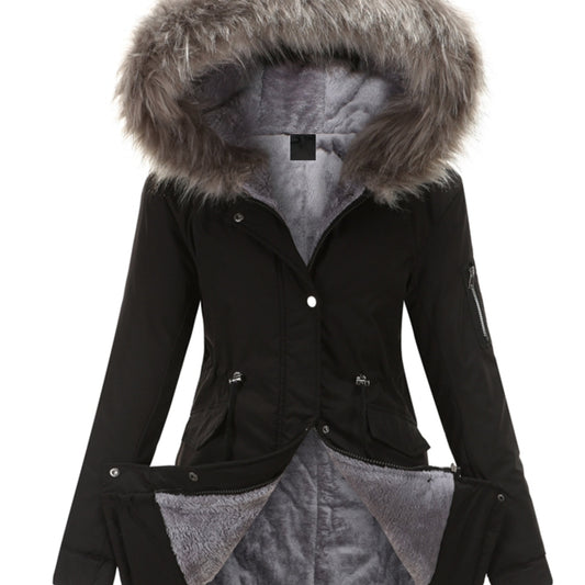  Nina | Zippered fuzzy hoodie parka jacket - 07/112024 1 - DYAVOR® 